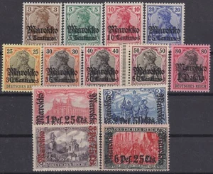 === Dt. Auslandspostamt MAROKKO Mi. 46-58 **, Kat. ab 130€ === - Picture 1 of 1