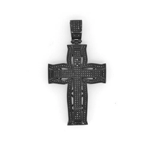 Colgante Cruz Hombre Acero Inoxidable 316 Pavé (Solo Colgante) Foto 1 de 4