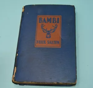 Bambi Felix Salten 1929 HC AGED WORN STAINED - Picture 1 of 10