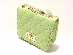 MINI CLUTCH CROSSBODY SCHULTERTASCHE MIT VERSTELLBAREM KETTENRIEMEN COCO #GRÜN #HB2828 - Bild 1 von 2