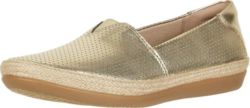 Sneaker slip on piatte champagne Clarks Danelly Sky donna taglia 5 M NUOVE