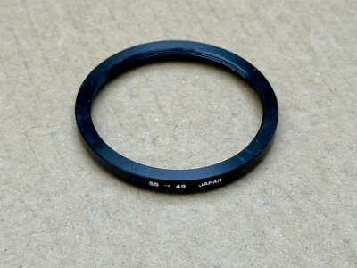Japan M55 to M49 Filter Adapter Step-Down Ring 55mm 49mm - Image 1 of 3