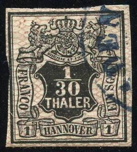Alemania Hannover 1856 1 Sgr Usado VF Mi 10a EUR 40,00 - Imagen 1 de 2