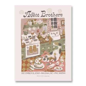 The Avett Brothers Poster 12/31/2023 Raleigh NC Signed A/P Artist Proof - Picture 1 of 1