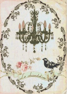 Handmade French Shabby Chic Chandelier Bird Counted Cross-Stitch Pattern Chart - Picture 1 of 1