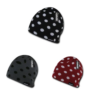 Cuglog Thor Polka Dotted Beanies gefüttert Strick Winter Mützen Ski Totenkopf - Bild 1 von 7