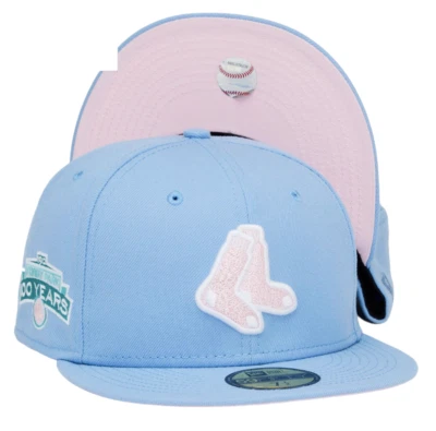 Кепка на резинке New Era Boston Red Sox 59FIF 100-летняя нашивка сбоку Fenway размер 8 - Изображение 1 из 4