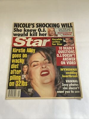 1996 January 30 Star News, Nicole’s Shocking Will, Kirstie Alley (MH11) - Imagem 1 de 3