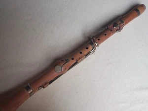uralte Buchsbaum A- Klarinette old clarinet Teilrestauriert! Messingklappen! - Bild 1 von 17