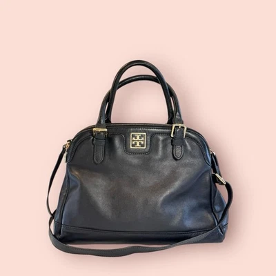 TORY BURCH Robinson Luxury Designer Leather  Double Zip Satchel Crossbody Bag - Image 1 of 4