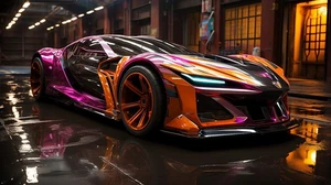 Futuristic Sports Car Poster A3 size 29.7x42cm Semi-Gloss poster only - Picture 1 of 1