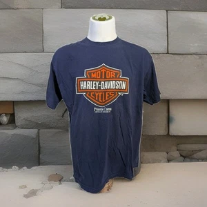 Vintage 1996 Harley Davidson Motorcycles Shirt Mens XXL Blue Punta Cana Mexico - Picture 1 of 5