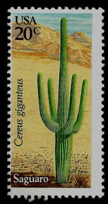 SAGUARO CACTUS 1981 US #1945 CEREUS GIGANTEUS DESERT PLANTS MNH VF 20c STAMP - Image 1 of 2