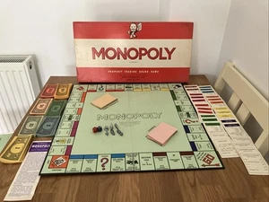 Vtg Monopoly Board Game Waddingtons Original Classic Property Strategy Red Box - Picture 1 of 12