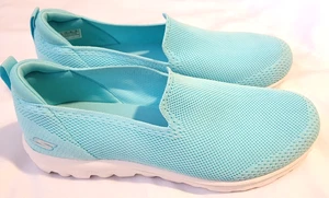 Skechers Ultra Go Walk Goga Mat Slip-In Sneakers Shoes 12 Women AQUA - Picture 1 of 7