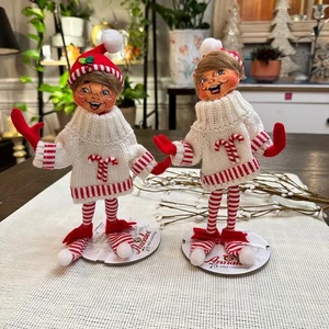Annalee 75 und Zählen Sammlung 9" Weihnachtselfen Einweg NEU 2 Stück - Bild 1 von 7