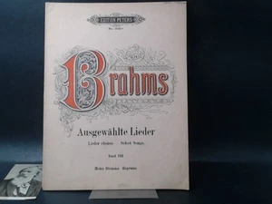 Ausgewählte Lieder von J. Brahms. Achter Band. N. Simrock GmbH (Hg.): - Picture 1 of 4