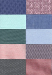 100% Cotton Fabric 10 pieces X 18" X 6" Dolls House Small Geometric Collection B - Picture 1 of 11