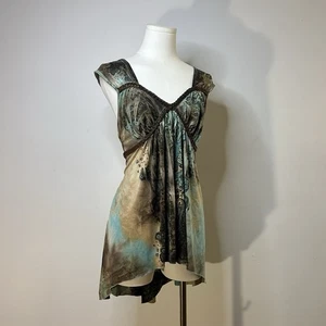 Y2K Fairycore Fairy Grunge Earthy Boho Babydoll Style Top Women’s XL - Picture 1 of 8