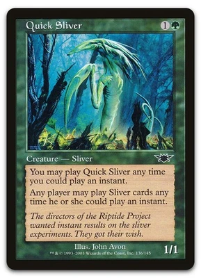 Quick Sliver #136 (NM) Legions LGN Magic MTG - Image 1 of 2