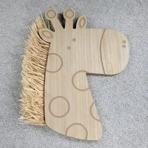 Hobby Lobby Wood Art Craft Giraffe 20” Large Beige Home Decor Animals - Picture 1 of 10