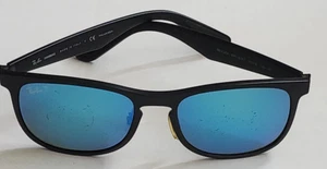 Occhiali da sole Ray-Ban RB4263 601SA1 nero opaco blu flash lenti cromate polarizzate - Foto 1 di 9