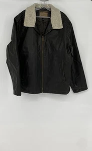The Original Arizona Jean Co Mens Brown Leather Collared Full-Zip Jacket Size XL - Picture 1 of 6