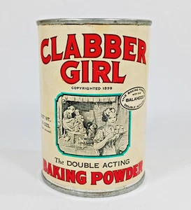 Vintage Clabber Girl Baking Powder Can with Hawaiian Drop Cookie Recipe. 10 oz. - Picture 1 of 7