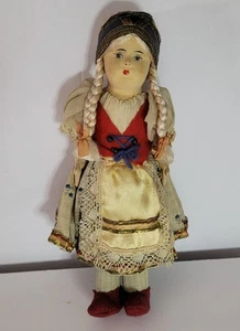 Europa National Volk Trachtenpuppe Vintage blonde Zöpfe junge Dame - Bild 1 von 9