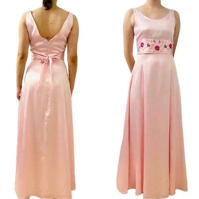 Vintage 2000s Delia’s Dress Formal Prom Pink Embroidered Floral Y2K Size Small - Image 1 of 4