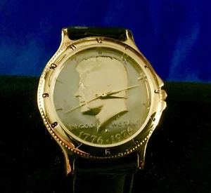 JFK 1976 Bicentennial Anniversary Half Dollar Embassy Gruen Watch - Picture 1 of 4