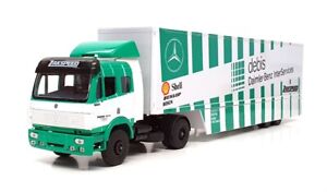 Eligor 1/43 Scale 5409 - Mercedes Benz Car Transporter Truck - Green/White