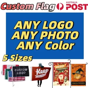 Custom Flag Personalized Large Banner Photo Outdoor Country Garden Christmas AU - Picture 1 of 22