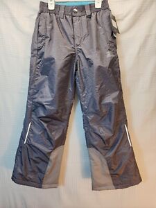 ZeroXpo Snow Pants Girls Large 10/12 Gray Insulated Ski Snowboard Youth Snow 