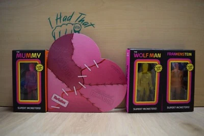 Paquete de 4x Super7 Universal Monsters Brilla Hombre Lobo Momia Frankenstein Novia de 2 Foto 1 de 4