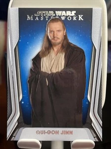 2021 Topps Star Wars Masterwork Base Blue Parallel Qui-gon JInn #82 Card - Picture 1 of 2