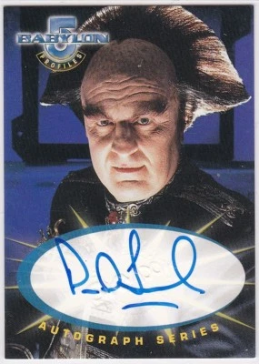 BABYLON 5 PROFILES A3 PETER JURASIK AS LONDO MOLLARI AUTOGRAPH - Image 1 of 2