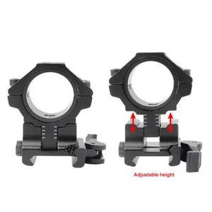 2 Pack Quick Release High 25.4mm/30mm Rifle Scope Rings mount for 20mm Rail UK - Picture 1 of 7