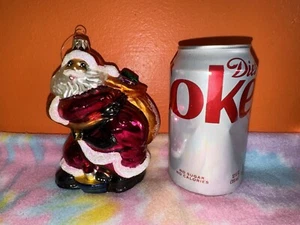 CHRISTOPHER RADKO One More Stop SANTA CLAUS Glass Ornament - Picture 1 of 6