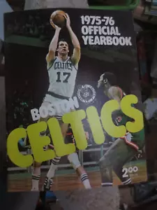1975-76 Boston Celtics NBA Basketball Yearbook John Havlicek cover - Picture 1 of 7