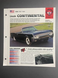 1961 - 1969 Lincoln Continental Imp " Hot Auto " Spezial Blatt Ordner Broschüre - Bild 1 von 7