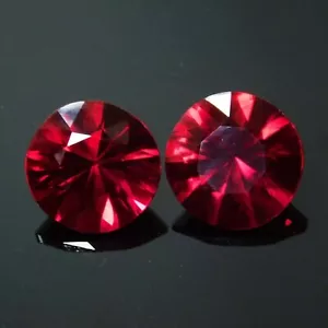 11 MM Natural Ruby Round Shape Certified Red Loose Gemstone Pair Jewelry Making - Bild 1 von 6
