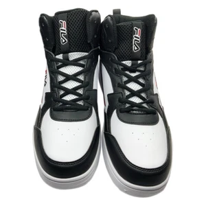 NUEVO CON ETIQUETAS FILA PRECIO DE VENTA SUGERIDO POR EL FABRICANTE $94.99 ZAPATILLAS AUTÉNTICAS PARA HOMBRE NEGRO BLANCO MEDIO TOP PLUS TALLA 10.5 - Imagen 1 de 5