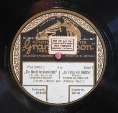 Enrico Caruso Und Antonio Scotti   78 RPM / La Bohéme (Bohéme) / (39-0325-EF) - Bild 1 von 2