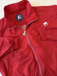 Starter Jacket Men’s XL Red Vintage 90’s Silver Logo Windbreaker Retro - Picture 1 of 11