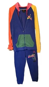Sudadera retro Nike Air Jordan de colección cremallera completa con capucha M y pantalones deportivos a juego S - Imagen 1 de 17