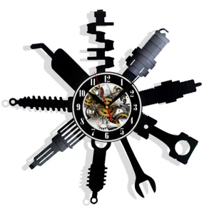 Mechanic Vinyl Wall Clock Gift Birthday Holiday Art Home Room Decor Design - Imagen 1 de 3
