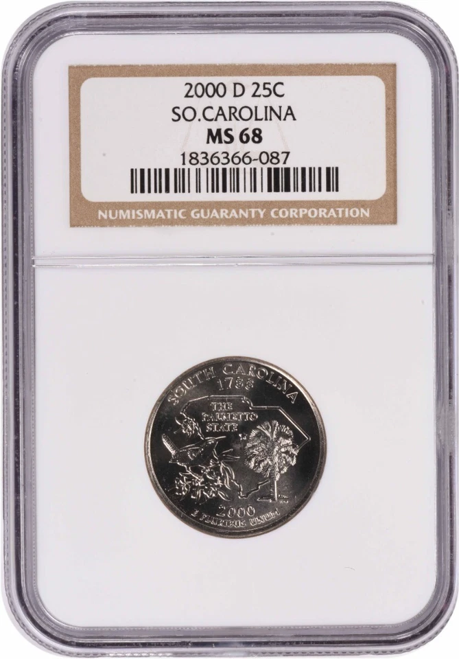 2000-D South Carolina State Quarter MS68 NGC - Image 1 of 2