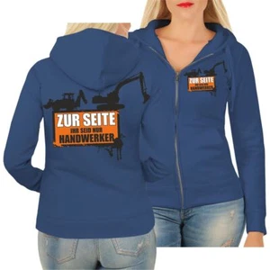 Frauen Kapuzenjacke Baggerfahrer Kranfahrer ZUR SEITE Baumaschinen Radlader - Bild 1 von 10