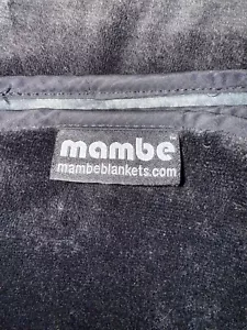 Mambe Throw Blanket Reversible Waterproof Black Grey/Gray 60 X 60 Soft Washable - Picture 1 of 9